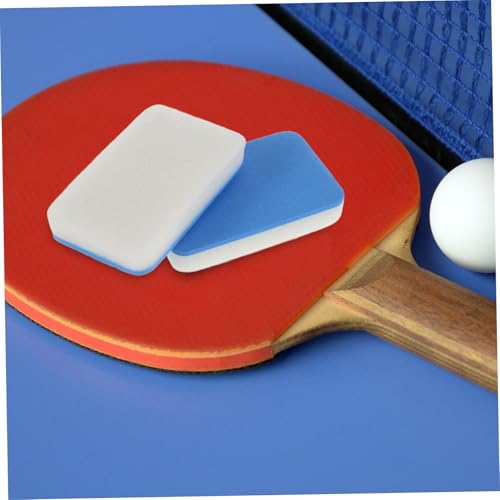 VANZACK 2Pcs Portable Table Tennis Paddle Cleaning Sponge Outdoor Racket Cleaner Tool with Gentle Bristles for Paddle Cleaning and Maintenance