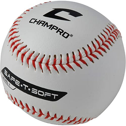 Champro Safe-T-Flight Baseball (White, 9-Inch) Pack of 12