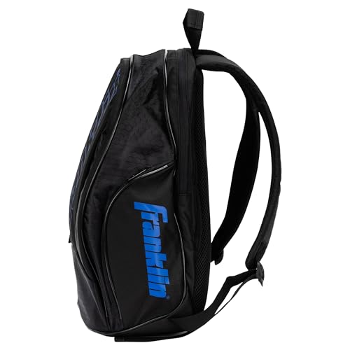 Franklin Sports Junior Pickleball Backpack - Deluxe Competition Pro Pickleball Paddle Bag for Gear + Equipment - Compact Men's + Women's Backpack for Paddles, Balls + Accessories