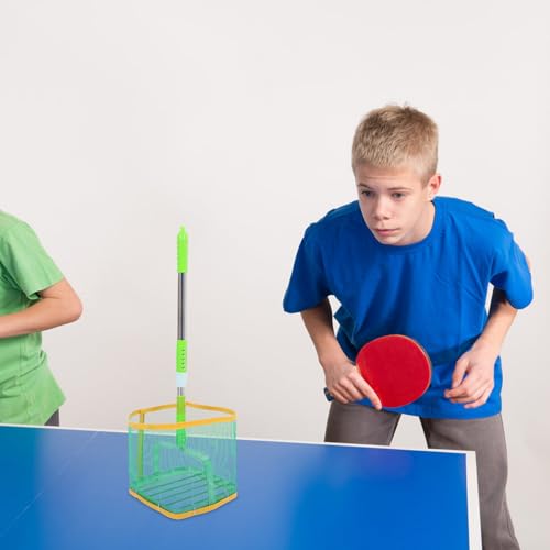 Portable Table Tennis Ball Picker Net Retractable Ball Retrieval Tool with Handle Large Capacity for Training and Sports Use