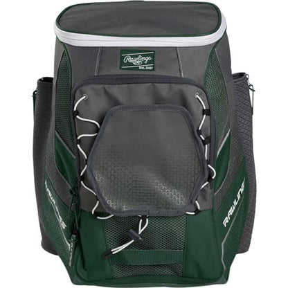 Rawlings | IMPULSE Backpack Equipment Bag | Baseball/Softball | Multiple Styles - color: Dark Green