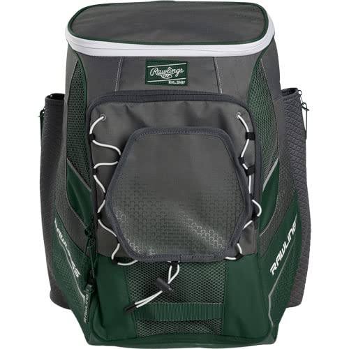 Rawlings | IMPULSE Backpack Equipment Bag | Baseball/Softball | Multiple Styles - color: Dark Green