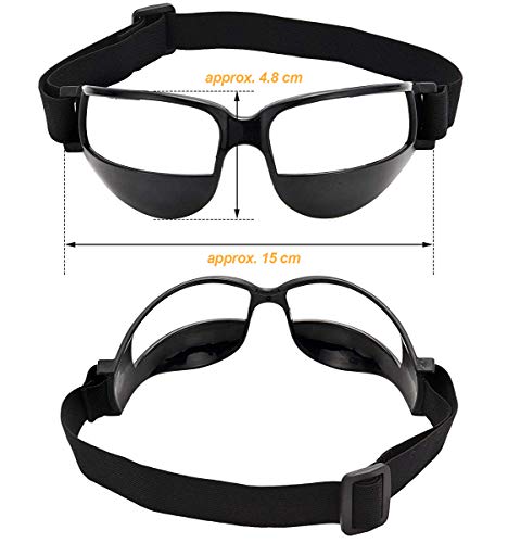 10 Pcs Basketball Goggles Dribble Dribbling Specs Professional Basketball Training Aid,Adjustable Elastic Strap Safety Eyewear Goggles for Kids Adult Youngster Adolescent Golf Rugby Soccer