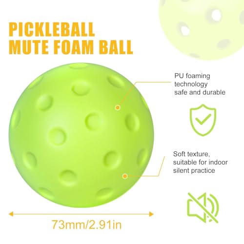 3PCS Foam Balls Pickleballs for Practice Lightweight Pickle Balls Noise Reducing Indoor Outdoor Training Play
