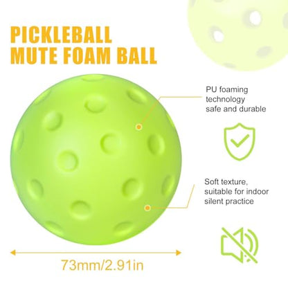 3PCS Foam Balls Pickleballs for Practice Lightweight Pickle Balls Noise Reducing Indoor Outdoor Training Play