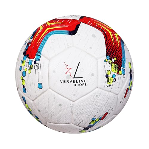 Soccer Ball Size 5 Training Soccer Ball – Thermobonded TPU Soccer Ball for Indoor Courts and Outdoor Fields, PU Leather Football with 32 Panel Design and Reinforced Bladder – VERVELINE