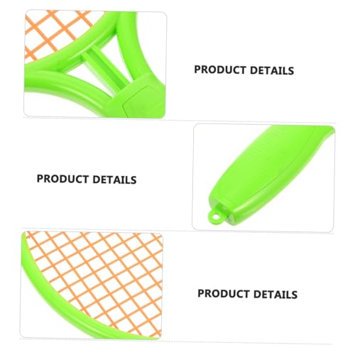 SUPVOX Tennis Lightweight Outdoor Sports Plaything for Green Mini Plastic Racket for Hand Eye Coordination and Athletic Training