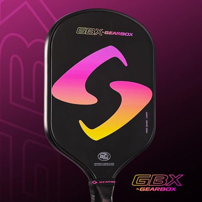 Gearbox GBX Quad Mod 14mm Pickleball Paddle – Textured Glass Fiber Face, Enhanced Spin & Control, PU Molded Handle, 14mm Poly Core – Lightweight, Durable, High-Performance Paddle