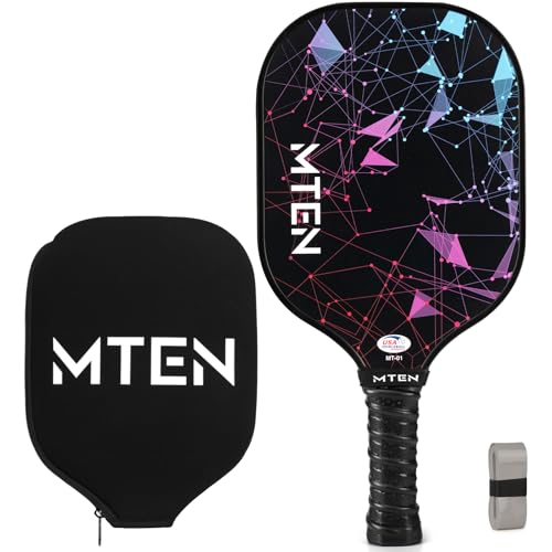 Pickleball Paddles Set of 2 or 4, or Single Paddle – USAPA Approved Fiberglass Surface Pickleball Rackets Set for Men & Women - color: Black*1