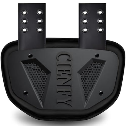 Football Back Plate, Lower Backplate with Hard Shell, High Impact Padding and Durable Adjustable Straps for Youth and Adults - color: Black, size: Youth