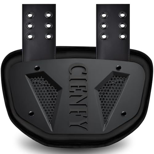 Football Back Plate, Lower Backplate with Hard Shell, High Impact Padding and Durable Adjustable Straps for Youth and Adults - color: Black, size: Adult