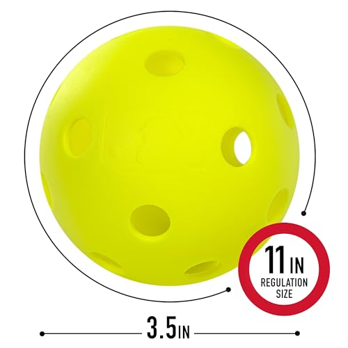 Franklin Sports Plastic Softballs - MLB - Includes 6 Balls for Batting Practice or Backyard Baseball Play - Replacement Balls – 90mm Official Baseball Size - Yellow