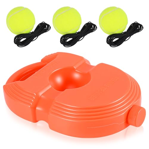 ALLOMN Solo Tennis Trainer Rebound with 3 String Balls, Solo Practice Rebound Ball for Adults, Portable Tennis Training Equipment for Beginners Sport Exercise, Tennis Rebounder Kit.