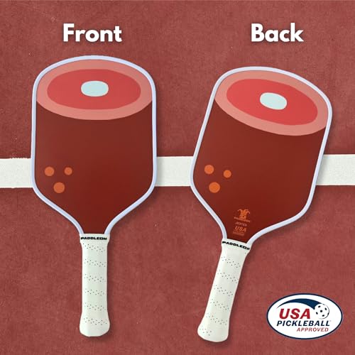 Funny Pickleball Paddles | USAPA Approved Paddle | T700 Carbon Fiber Surface | Propropylene Honeycomb Core | Non-Slip Cushion Grip | Single Paddle | High Grit & Spin | Fun Design - color: Ham
