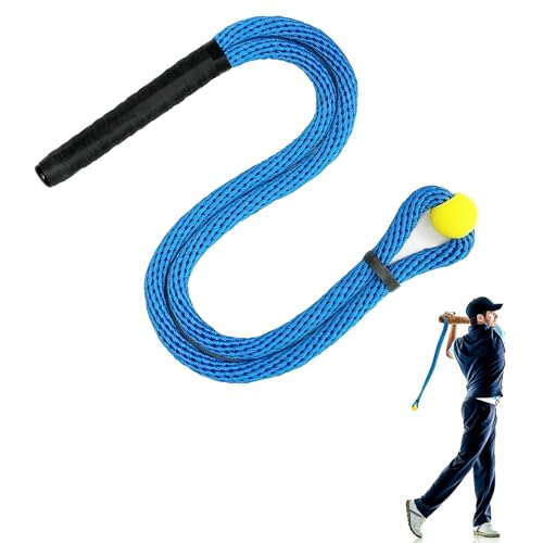 Golf Rope Swing Trainer, Professional Golf Swing Rope Training Aid to Improve Speed, Tempo, Rhythm, Flexibility and Strength, Golf Warm-Up Practice Equipment for Golfers of All Levels - color: Blue