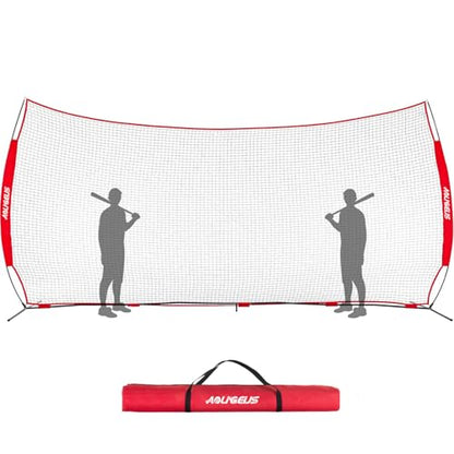 Sports Barrier Net,Sports Net,Barricade Backstop Net,Perfect for Baseball,Softball,Soccer, Basketball,Lacrosse - style: 20X10Ft-Red