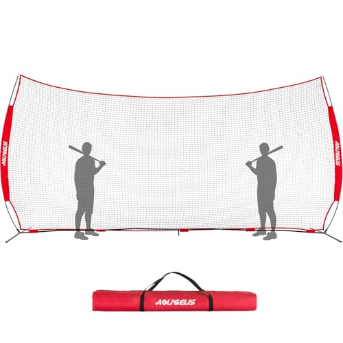 Sports Barrier Net,Sports Net,Barricade Backstop Net,Perfect for Baseball,Softball,Soccer, Basketball,Lacrosse - style: 20X10Ft-Red