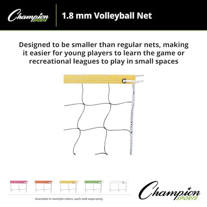 Champion SportsVolleyball Nets - color: Neon Yellow, size: 32 x 3-Feet