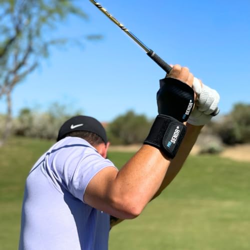 ProSENDR™ Golf Training Aid | Carbon Fiber Wrist Cradle Plus Compression Sphere | Improve Wrist Positions, Slice, Ball Striking | Use for Full Swing, Chipping, Putting