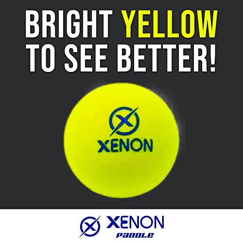 X Platform Tennis Balls by Xenon, Bright Yellow for High Visibility, Superb Durability, APTA Approved, 2 Balls per Sleeve - size: 1 Sleeve - 2 Balls, style: Regular