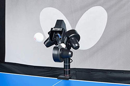 Butterfly Refurbished Grade B Amicus Prime Table Tennis Robot | Ball Launcher-Thrower for Ping Pong Tables | Free Carry Bag, Remote, Tech Support, & 120 Balls | Practice Ping Pong Anytime | Used - style: Refurbished Grade B