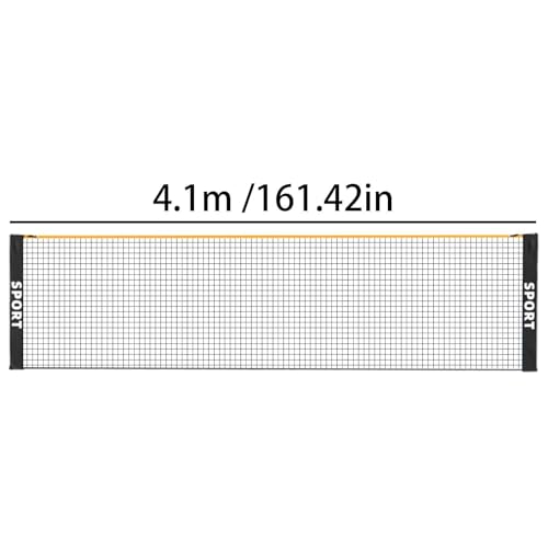 Badminton Net Portable,Foldable Height Adjustable Weatherproof - Tennis Net Outdoor Games | for Kids Adults Sports Training Practice Beach Court Driveway Park Playground Outdoor - size: 4.1m