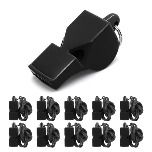 Whistles Sports Whistles with Lanyard Loud Crisp Sound Pealess Whistles for Referees Coaches and Lifeguards