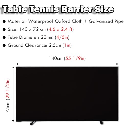 The Movable Ping Pong Ball Baffle,Table Tennis Surround Barrier, Oxford Cloth, Competition and Training Baffle & Field Fence for Ping Pong Courts，（2 Pack） - color: 2 Pack