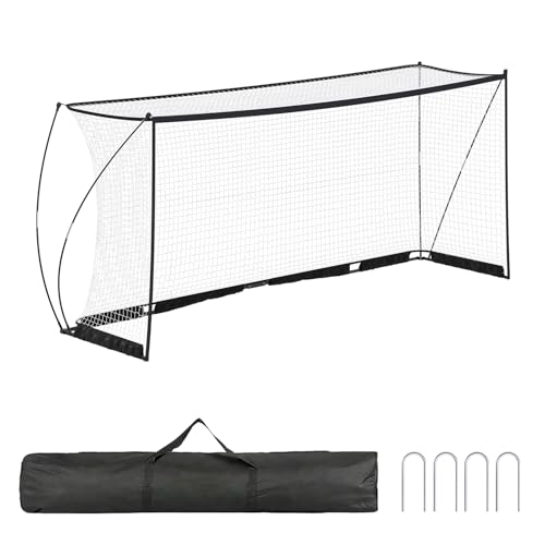 Soccer Goal, Soccer Net Easy Setup, Backyard Portable Net Collapsible Metal Base for Youth Adults,Ground Stakes Included - Multiple Sizes - size: 21/7FT