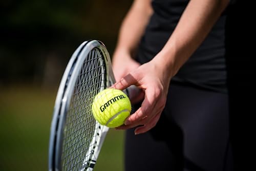 GAMMA Sports Pressureless Tennis-Balls with Mesh Tennis-Ball Bag 10 Pack