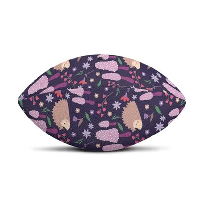 SYtrade Recreational Football Game Footballs PU Composite Leather Footballs for Training Indoor Outdoor - color: Hedgehog Flower Purple