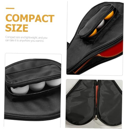 BESTonZON Table Tennis Racket Storage Case Gourd Shape Lightweight Fixed Bag with Ball Holder Protective Paddle Organizer for Daily Matches and Games