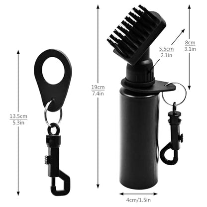 Pro Golf Club Brush Cleaner, Golf Water Brush with Retainer Clip and Squeeze Water Bottle with Squeeze Water Bottle Holds 4 Ounces of Water, Golf Club Cleaning Kit, Best Golf Gifts for Men