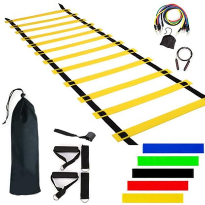 Speed Training Practice Poles - Adjustable Soccer Practice Poles, Professional Speed Trainings Gear | Foldable Sports Agility Set, Multi Sport Training Poles for Athletes, Kids, Adults - color: Set 4