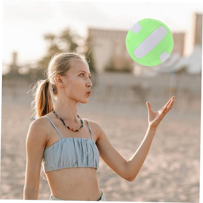 CHILDWEET Official Size Soft Indoor Volleyball Training Ball, Inflatable Painless 5# Volleyball for Students and Entrance Exam Sports Practice, Macaron Green-White