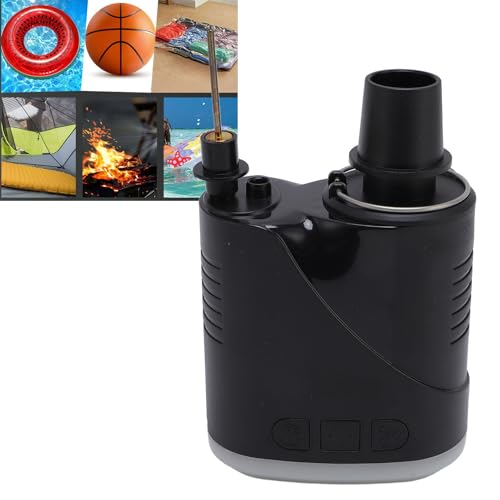 Naroote Electric Ball Pump, Automatic Air Pump Cordless Portable with 2000mAh Battery, Universal Nozzles for Basketball, Soccer, Football, Air Mattresses, Battery Powered Sports Ball