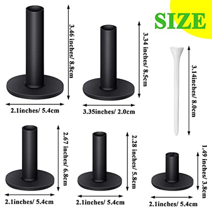 Sosation 23 Pieces Rubber Golf Tees Set Tees Holders for Driving Range Mats Value Rubber Ball Seat for Golf Hitting Mats and Indoor Outdoor Training Mixed Size 1.5 2.3 2.7 3.1 3.5 Inch