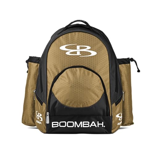 Boombah Tyro Baseball/Softball Bat Backpack - 20" x 15" x 10" - Holds 2 Bats up to Barrel Size of 2-5/8" - color: Black/Vegas Gold