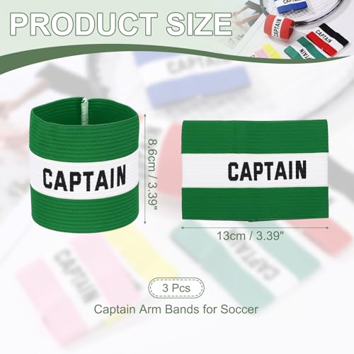Captain Armband Soccer Captain Arm Bands Elastic Adjustable Leader Armbands Team Sport Rugby Player Band