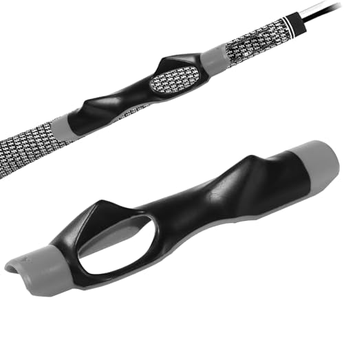Golf Grip Trainer Attachment for Kids and Woman Beginner Training Equipment for Improving Hand Positioning on Golf Club Right Handed Golf Swing Trainer 6 Inches - color: Grey