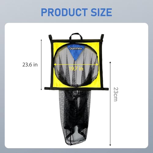 Soccer Target Net and Ball Bag - 2 in 1 Design, Corner Shooting Target Goal, Top Bins Soccer Target Net, Soccer Training Equipment with Carry Bag, Easy to Attach and Detach