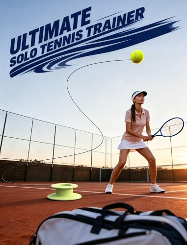 VAIIO Professional Tennis Trainer - Full Metal Portable Solo Rebounder with 3 High-Elastic String Balls, Ideal for Adults, Kids, Beginners & Advanced Players - color: Green
