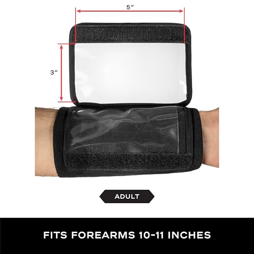 Premium Wrist Coach - Triple Playbook Wristband - Ideal for Play Calling, Strategy, Team Coordination, and Quick Reference - for Football, Baseball, Softball, Soccer, Lacrosse and More! - size: Adult, style: Single