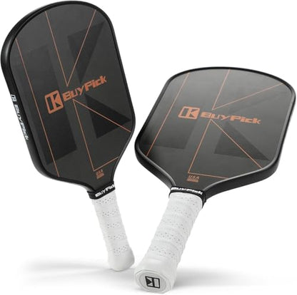 Pickleball Paddle,USAPA Approved Light Pickleball Paddles with Reinforced Carbon Fiber Surface - size: Black Carbon | 16 mm | 2 paddles