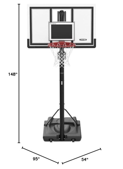 Lifetime Adjustable Basketball Hoop (54-Inch Polycarbonate) - style: Portable