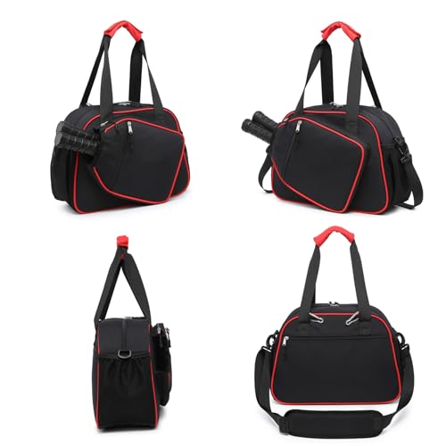 Crossbody Pickleball Bag with Shoes Bag 2PS for Women and Men, Waterproof Pickle Ball Bag Tote Shoulder Bag