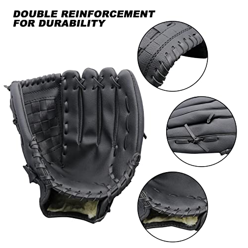Baseball Gloves Softball Glove,12.5 Player Preferred Wear-Resistant PU Material Thicken Softball Fielding Glove,Left Hand Gloves Right Hand Throw for Youth Adult