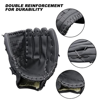 Baseball Gloves Softball Glove,12.5 Player Preferred Wear-Resistant PU Material Thicken Softball Fielding Glove,Left Hand Gloves Right Hand Throw for Youth Adult