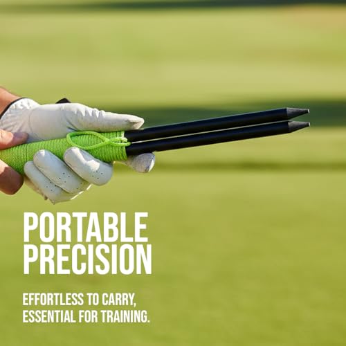 Golf Alignment Sticks, Green Alignment Sticks for Golf Training, Hampton Distribution