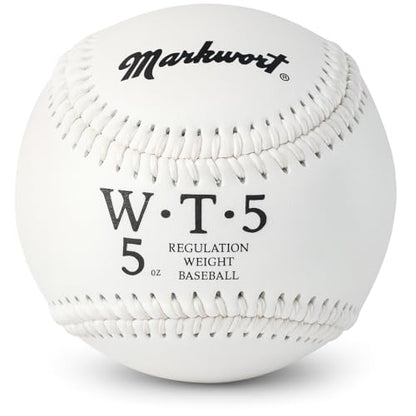 Markwort Weighted 9-Inch Baseballs-Leather Cover (Individually Boxed) - color: White